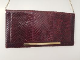 Elegante Abendtasche Schlangenleder Clutch Vintage