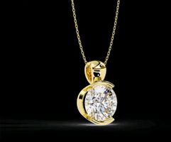 Collier argent avec diamant de moissanite de 2 ct certifié