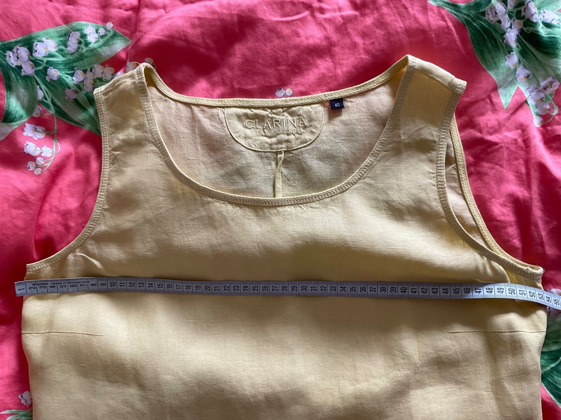 Camicette: CLARINA 100% Leinen Top Bluse Gr 40 gelb – Usato da Urdorf venduto da alda02 3
