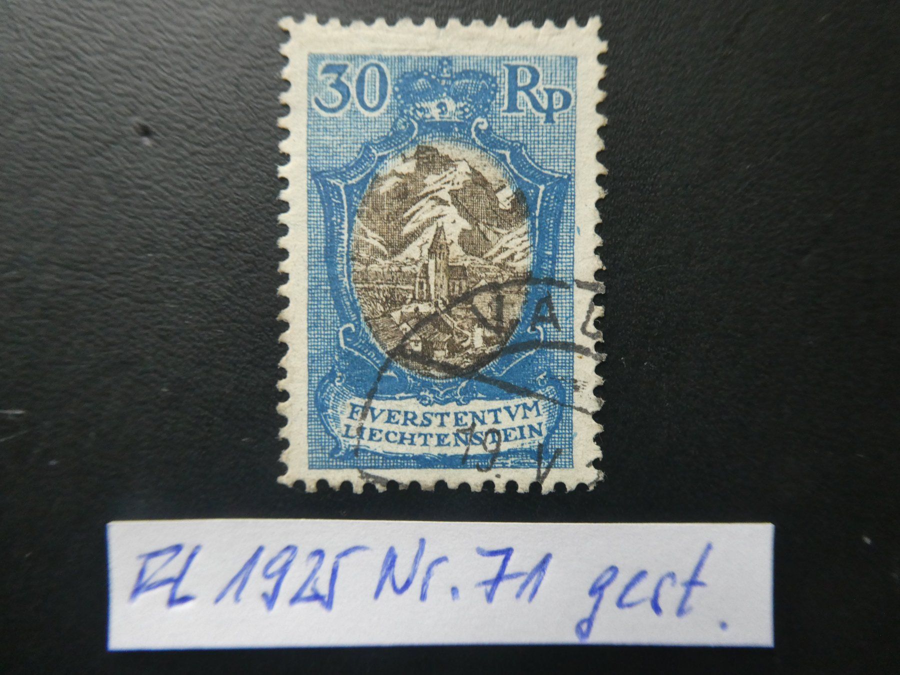 Tutti i francobolli: FL 1925 Nr. 71 gestempelt – Usato da Lausen venduto da Herbamare01