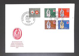 1957 FDC Pro Patria illustriert und ohne Adresse - LUXUS