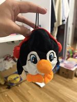 Mini trousse peluche en pingouin 