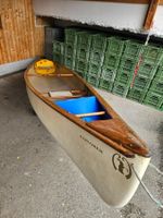 Kanu Kanadier Mad River Explorer Holz Boot Ruder + Wägeli