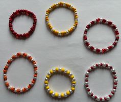 Handgemachte Armbänder 6 Stck. verschiedene Farben