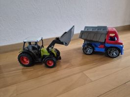 Spielzeug Traktor Claas und Kipper Lastwagen gebraucht