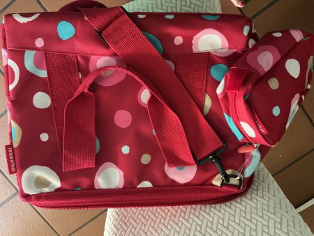Reisenthel Tasche rot mit poppigem Muster. neuwertig