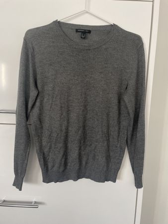 Grauer Mango Pullover Gr. S Herbstpulli Strickpulli