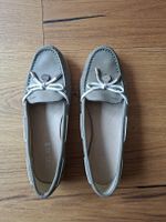 Geox Mokassins Damen Leder Grösse 39.5 olive, guter Zustand