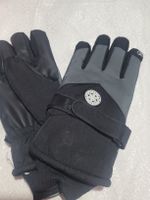 Warme Winterhandschuhe Gr. S/M schwarz/grau
