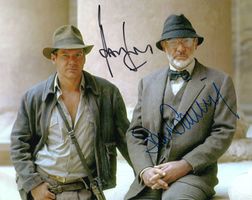 Original Autogramm von Sir Sean Connery und Harrison Ford