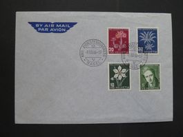 1946 Nr. J117-J120 Brief gestempelt vom Zionistenkongress
