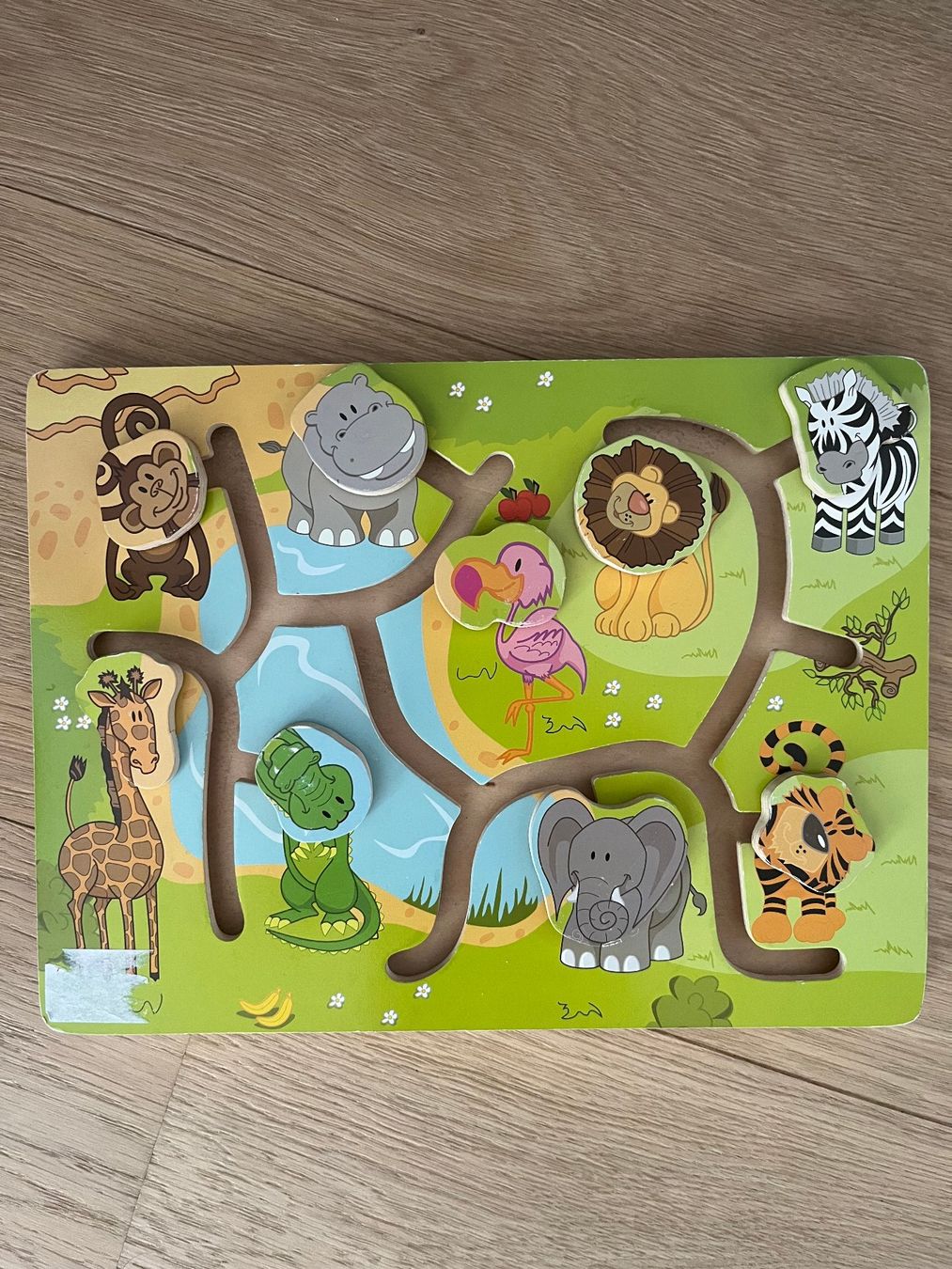 Spielzeuge: Holz Schiebepuzzle Safari – Gebraucht aus Arbon von vb4all