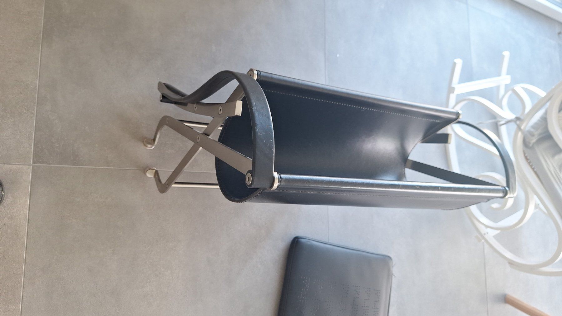 Poltrone: Designerstuhl, Lederstuhl mit Chromstahl – Usato da Gerolfingen venduto da Sinaloa 1