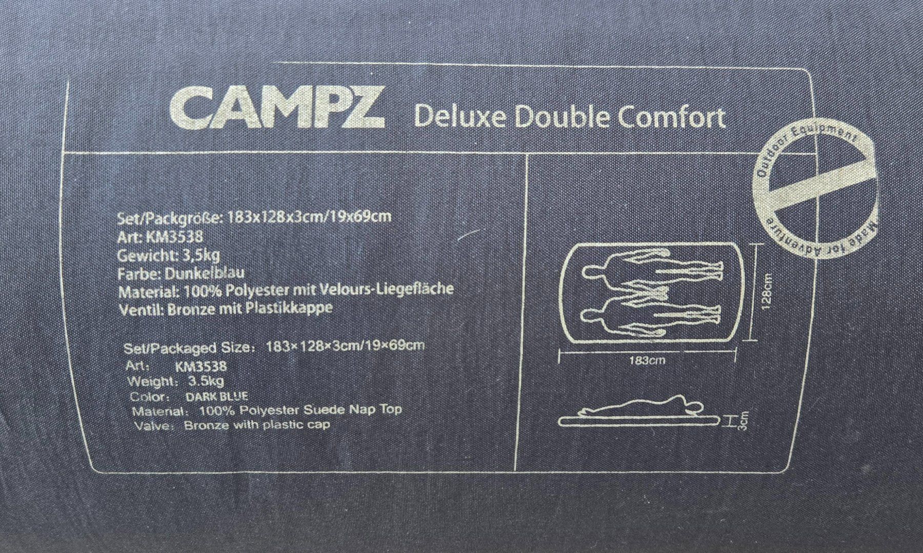 Tappetini fitness: CAMPZ Deluxe Double Comfort Isomatte – Usato da Wetzikon ZH venduto da Bamileke 1