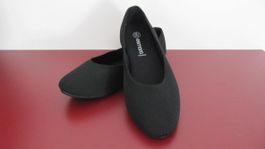 ESMARA Ballerinas, Schwarz Stoff, Grösse 39, neuwertig