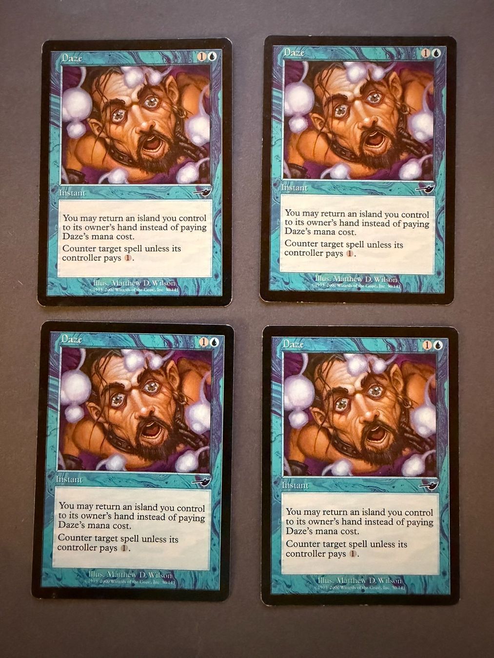 Magic The Gathering Carte collezionabili: 4x Daze // Dämmerzustand // Nemesis // Magic – Usato da Binz venduto da Tempelritter