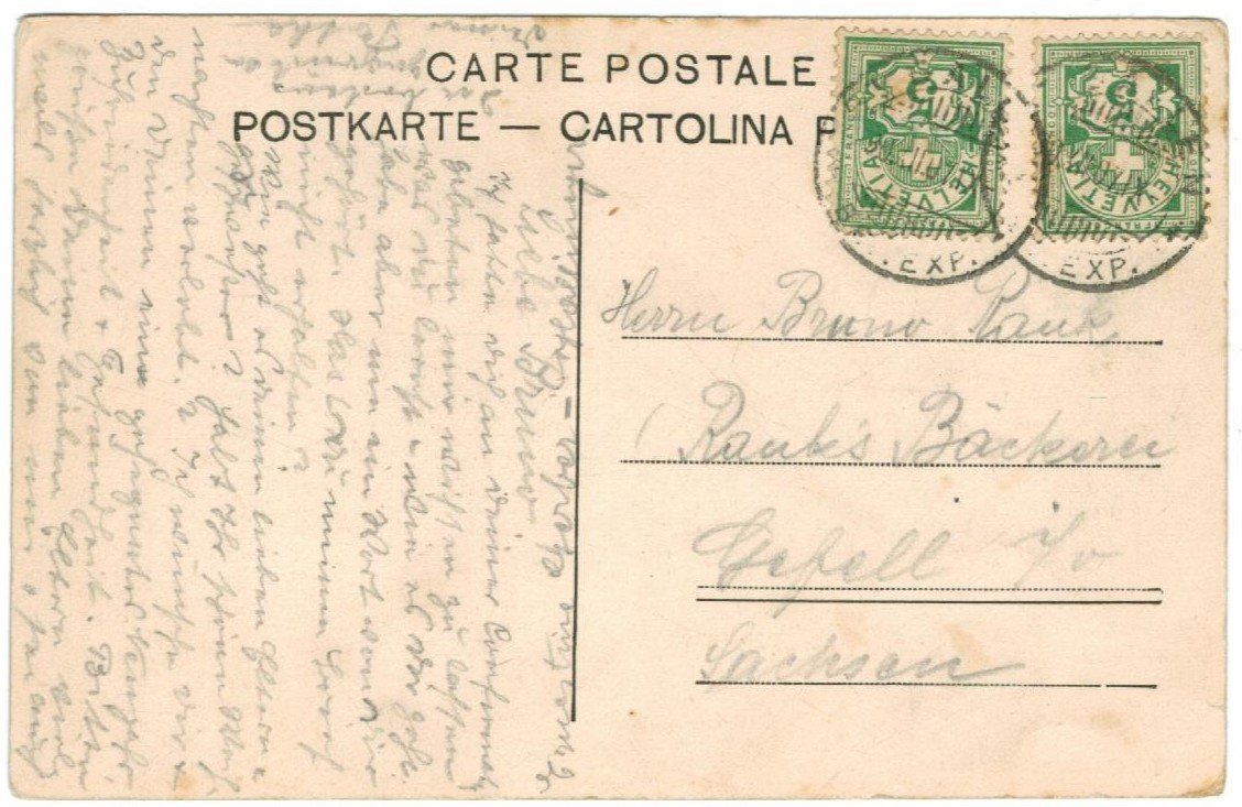 Cartoline postali: AK St. Gallen Scheffelstein – Usato da Zürich venduto da Tolima194 1