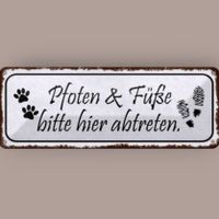 🔥 PFOTEN & FÜSSE Blechschild 🎀 27x10cm OVP🔥