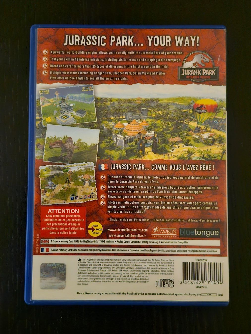 Sony Spiele: Jurassic Park Operation Genesis (PS2) – Gebraucht aus Zürich von  2