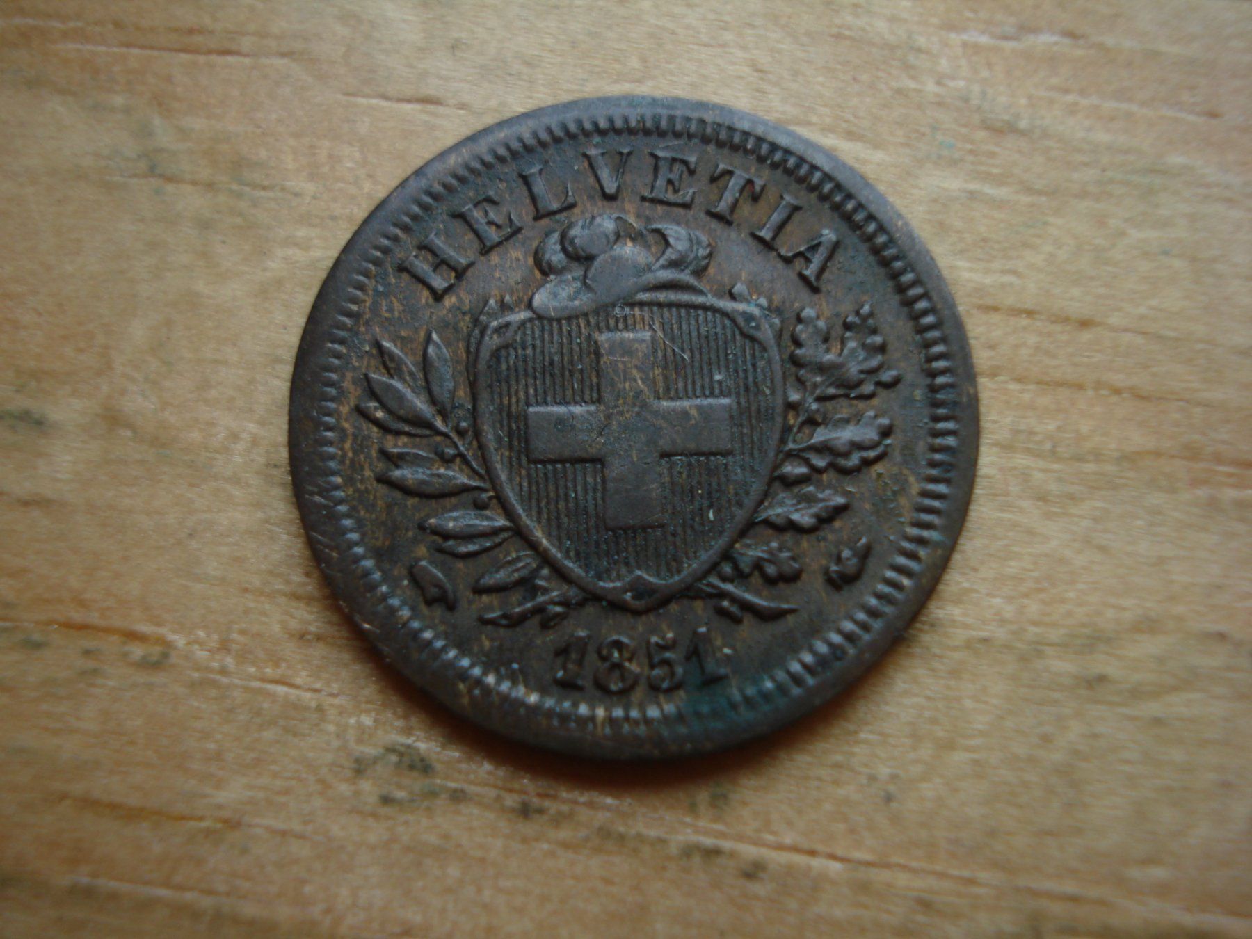 Tutti le monete: (W5) 1 Rappen 1851 – Usato da Erlach venduto da Net-Coins