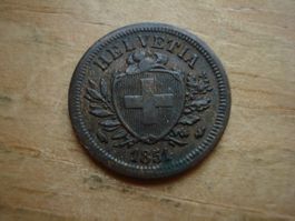 (W5) 1 Rappen 1851