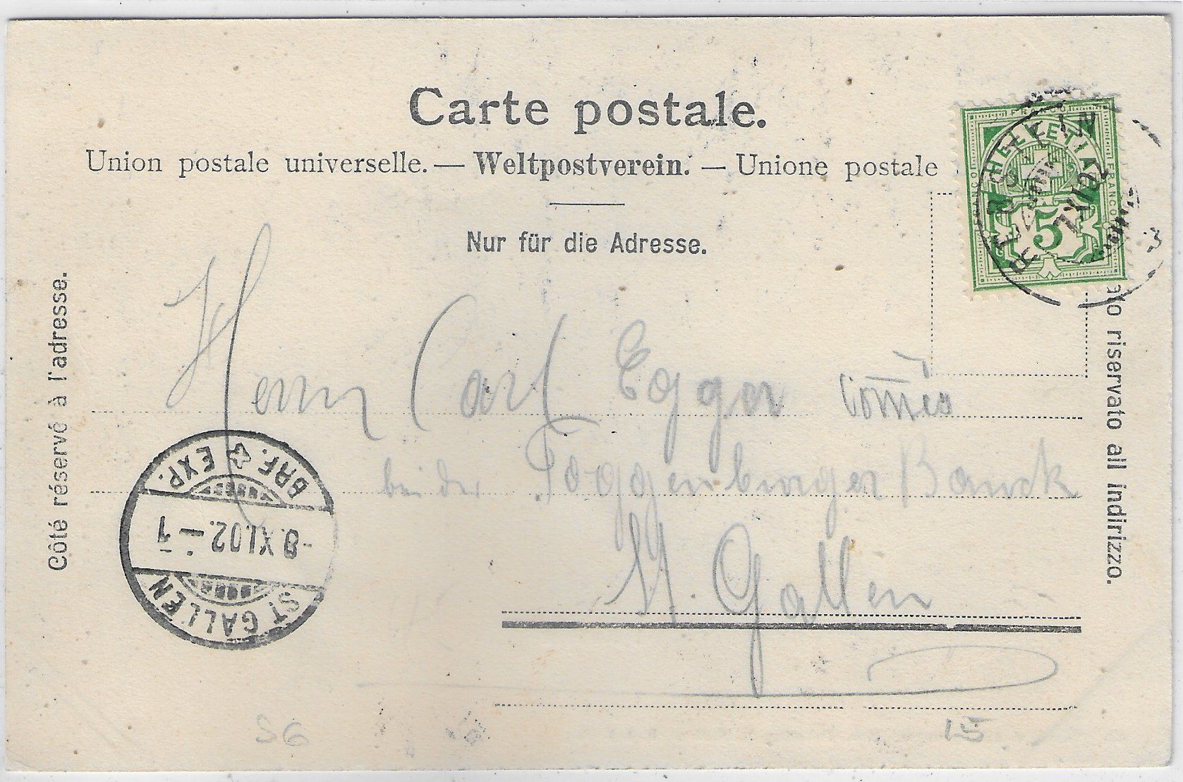 Ansichtskarten: Rebstein - Generalansicht 1902 – Gebraucht aus Ettingen von Kartenplanet 1