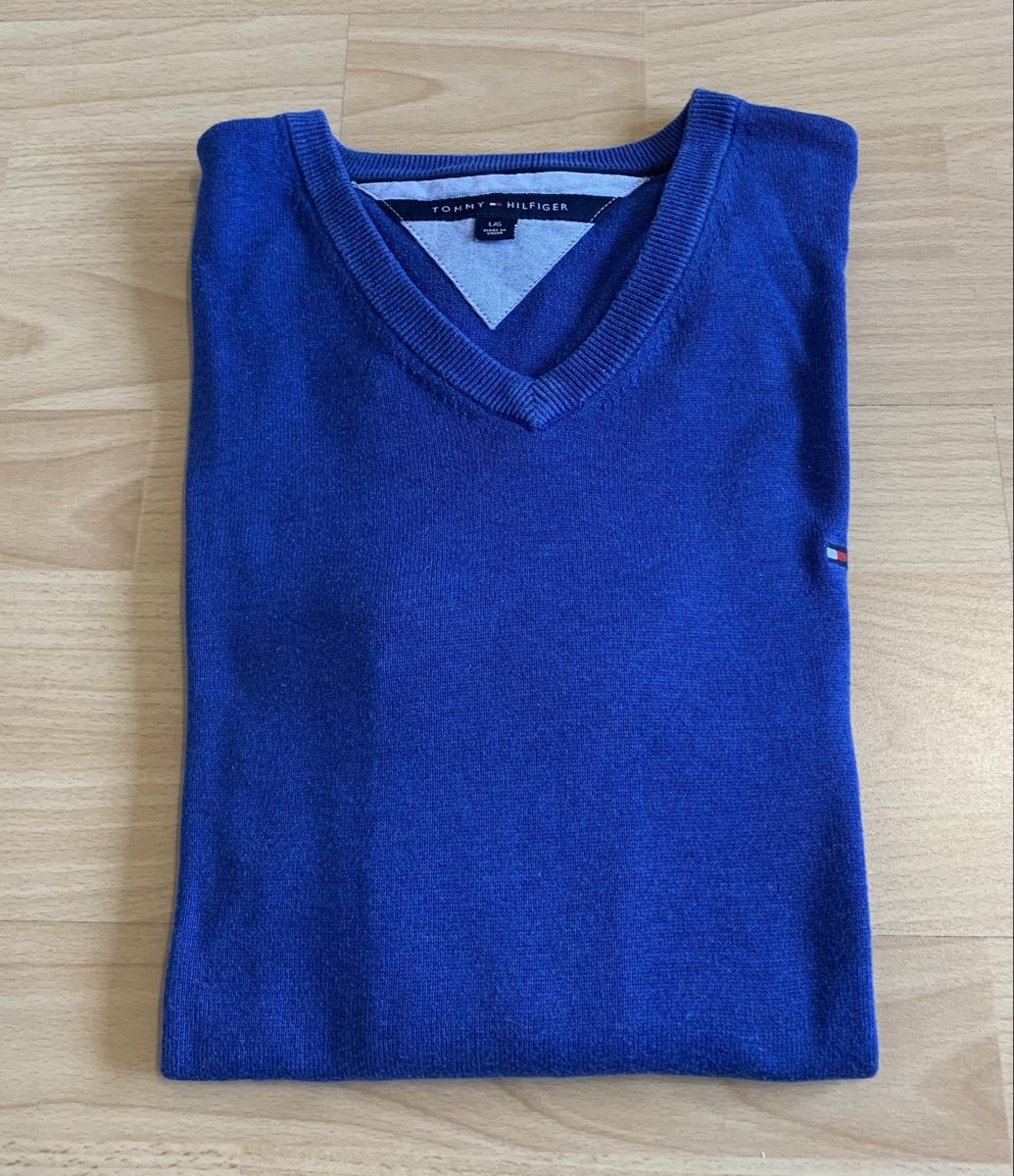 Tommy Hilfiger Maglioni & Felpe: Pull Tommy Hilfiger Homme ,Taille L, Bleu – Usato da Biel/Bienne venduto da granitod 1