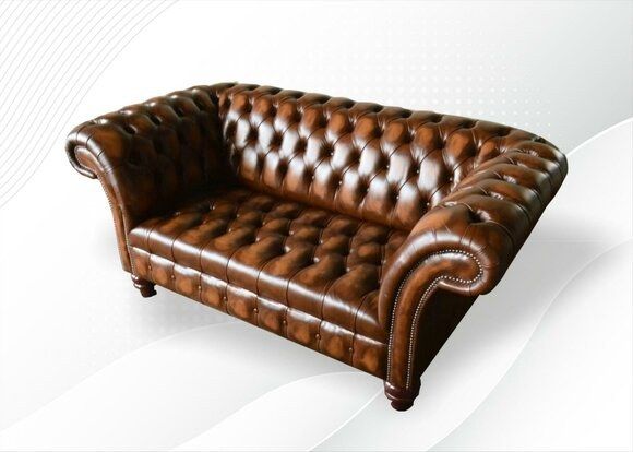 Sofas: Design Chesterfield Sofa 2 Sitzer Braun Couch Polster Sofas – Neu und originalverpackt aus Zug von jvmoebel-schweiz 9