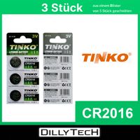 TINKO CR2016 Knopfzellenbatterie - 3 Stk.
