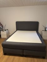 Boxspringbett grau 160x200 cm guter Zustand