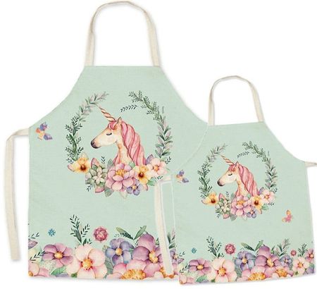 🦄Zauberhaftes Mami-Kind-Set KOCHSCHÜRZEN: Einhorn-Feen💫