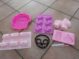 Diverse Silikon-Backformen/Spiegeleier-, Glace-, Macaronform