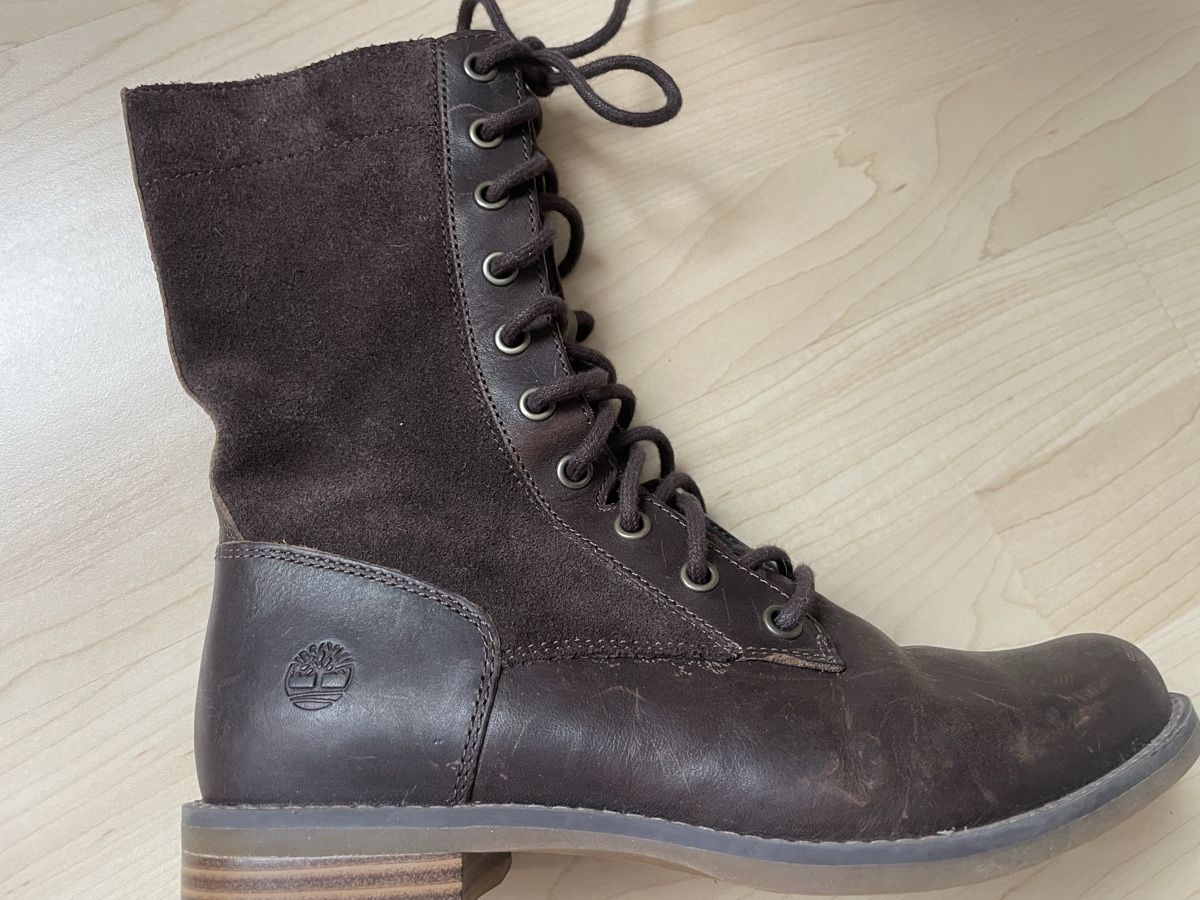Timberland Scarpe da donna: Timberland Schnürstiefel, Leder, Braun – Usato da Wil Sg venduto da mil_r9gx 4