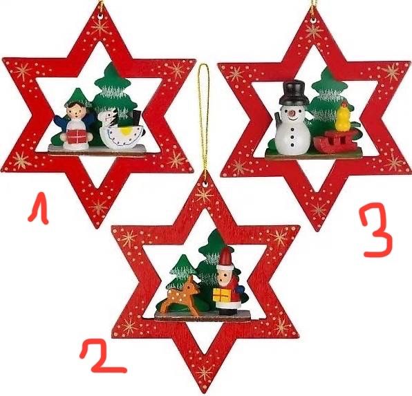 Tutte le decorazioni: Baumschmuck Sterne 11cm Holz rot – Nuovo e nell'imballaggio originale da Basel venduto da Seifehuesli