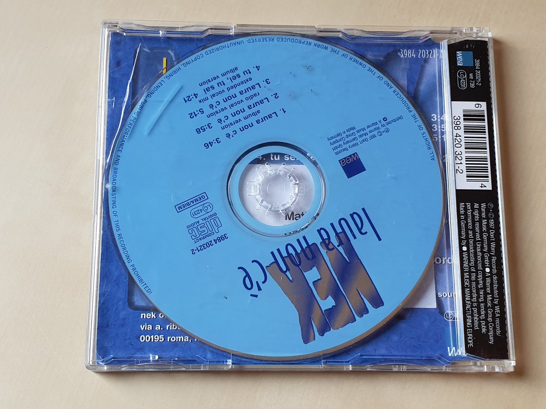 CD: Nek Laura non c'e – Usato da Stansstad venduto da collectorsshop 1