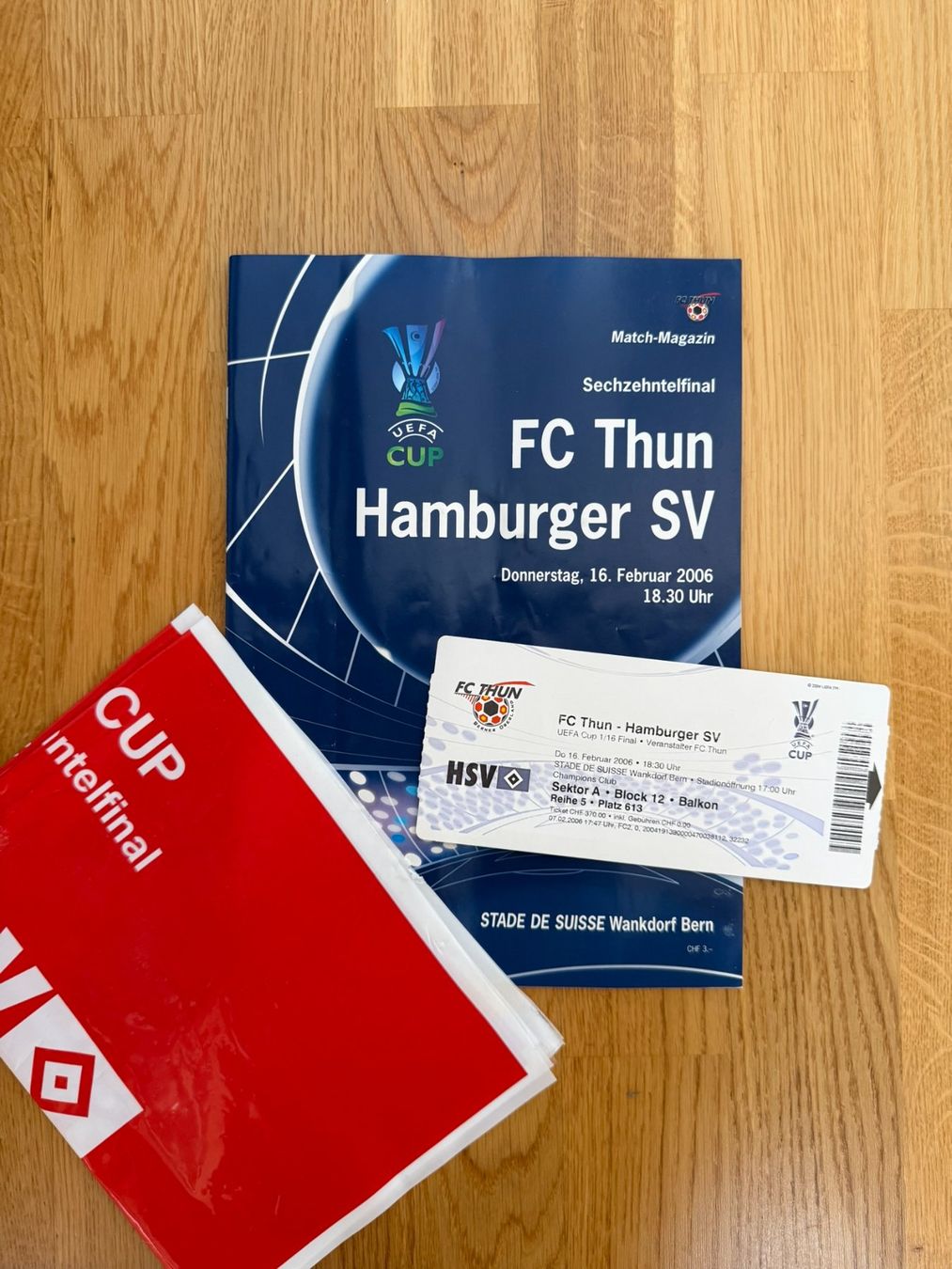 Biglietti: Thun - HSV Hamburger UEFA Cup 2006 1/16 – Usato da Pully venduto da Ff2