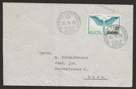 1938  10 Rp. Brief Schweiz Postmuseum nach Bern