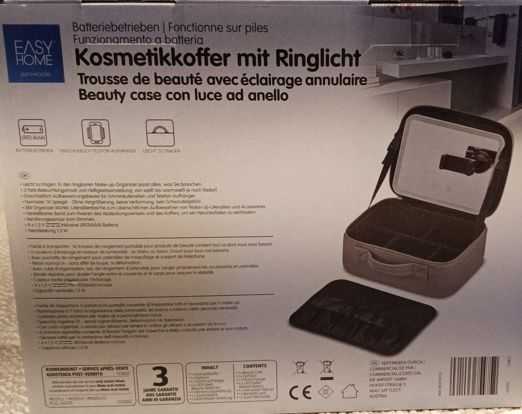 Schminktische: Kosmetikkoffer mit Ringlicht – Neu und originalverpackt aus Brütten von DemitemBus 1
