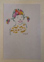 Walter Ropélé 1934 Orig. Oelkreide/Papier handsig. 21cmx15cm