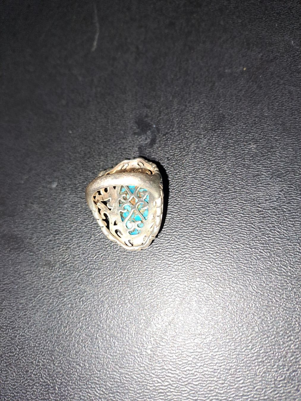 Anelli: Silber Ring mit Türkis, 925 Silber, Grösse 58 – Usato da Belp venduto da bea_2752 3