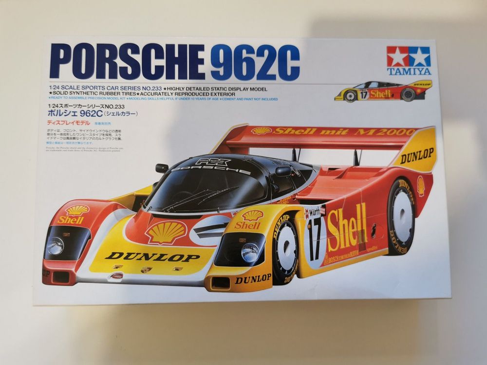 Maquette Tamiya Porsche 962 C 1/24 - Jaune Et Rouge - Neuf