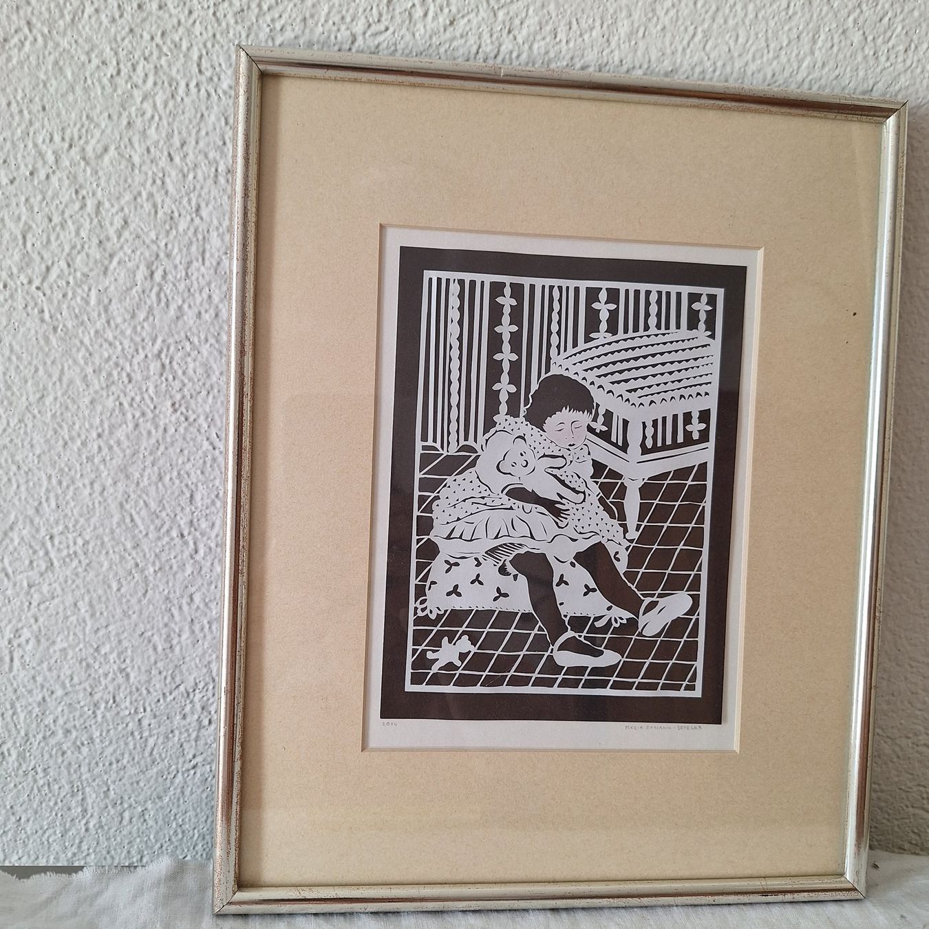 Grafiken & Lithographien: Versand möglich. Vintage Scherenschnitt, signiert – Gebraucht aus Winterthur von Goldpipau 5