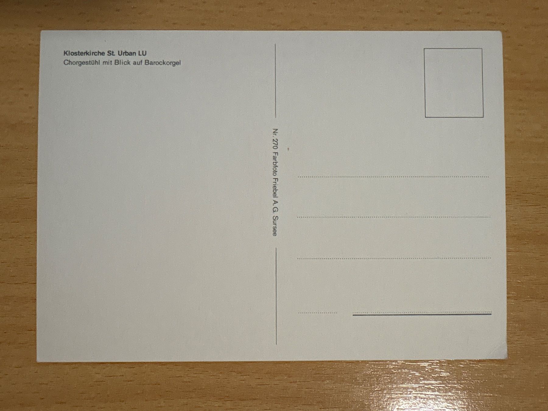 Cartoline postali: Ansichtskarte Klosterkirche St. Urban LU – Usato da Ibach venduto da lisch3 1