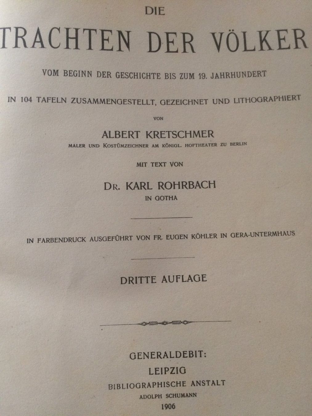Libri: TRACHTEN DER VÖLKER – Usato da Spiegel b.Bern venduto da Etoile777 6