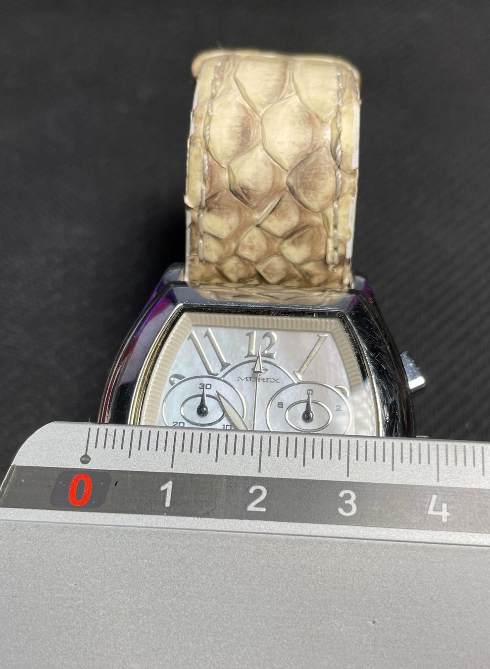 Orologi: Montre Maurex  Chrono - Bracelet en python – Usato da Sugnens venduto da 555madison 4