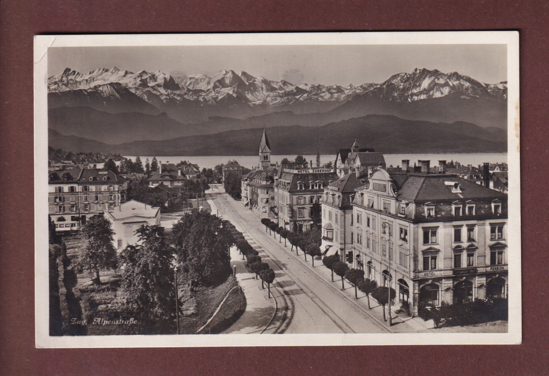Cartes postales: ZUG - Alpenstrasse - 1929 – D'occasion à Pully par nicecards-shop