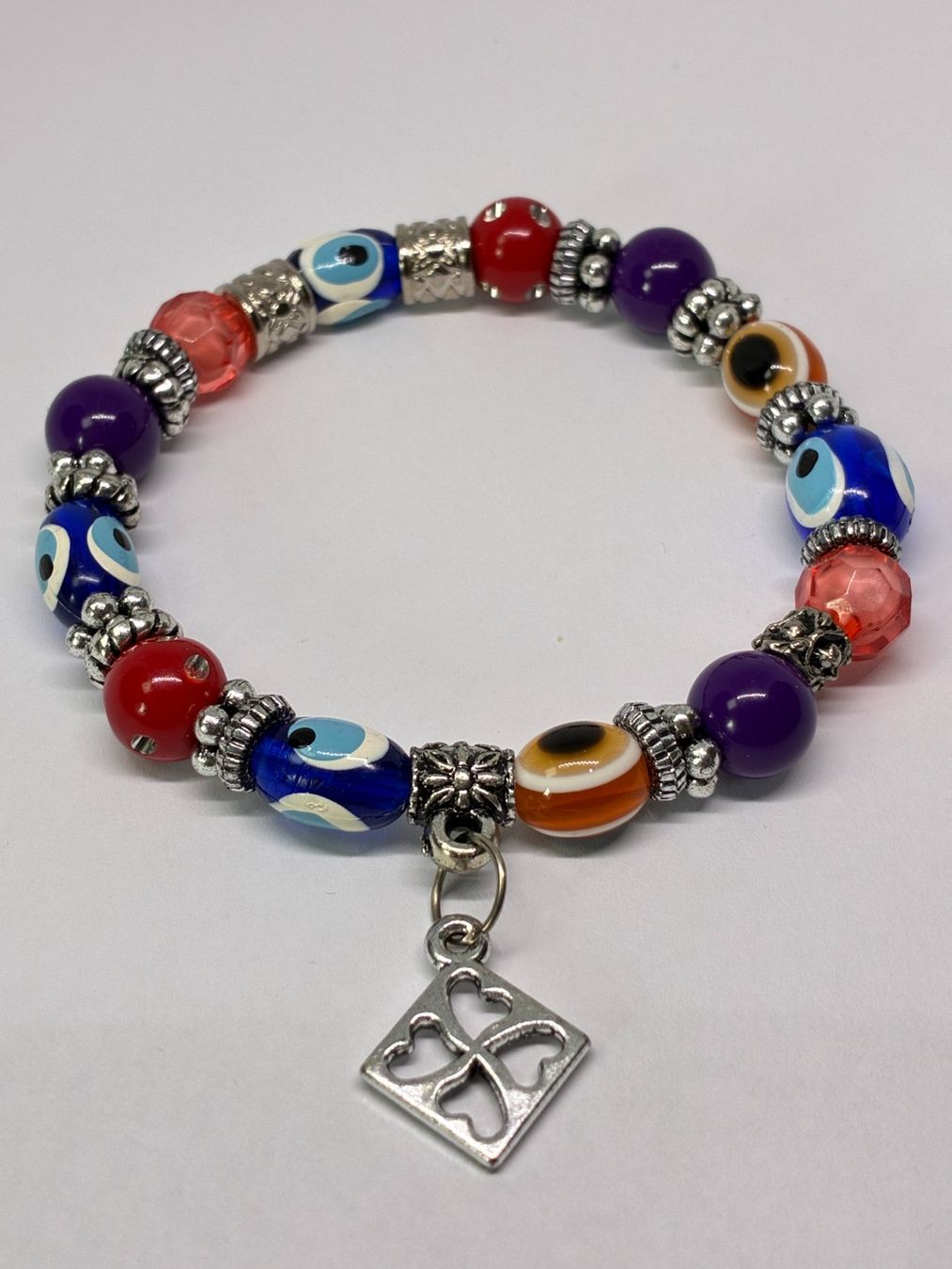 Bracciali & Braccialetti: Farbenfrohes Boho-Armband mit Nazar-Perlen – Nuovo (secondo la descrizione) da Finstersee venduto da Small-Daily-Rituals