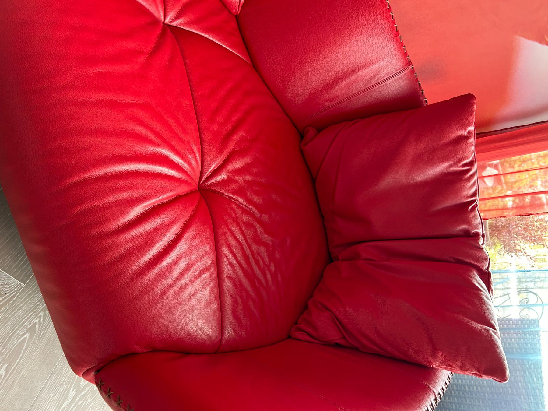 De Sede Sofas: Sofa De Sede DS102 Shell rot Leder Mathias Hoffmann – D'occasion à Dottikon par beni1204 3