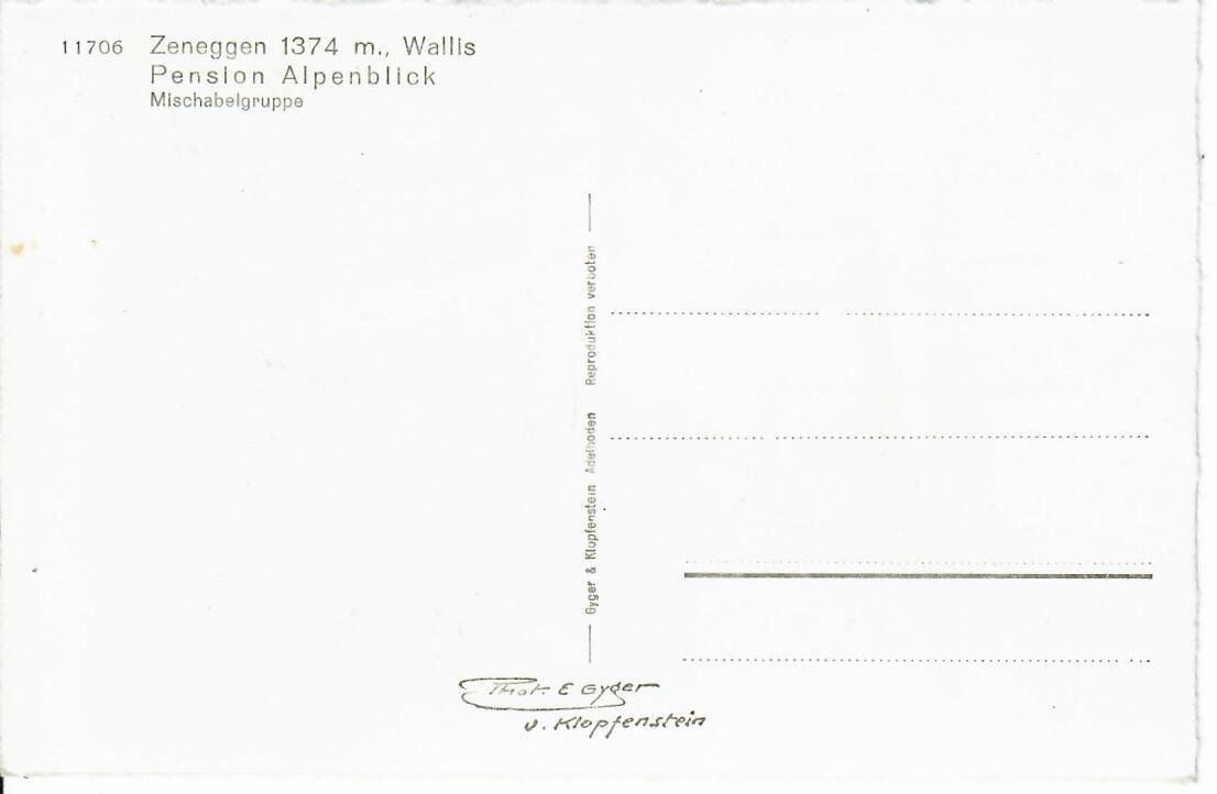 Cartes postales: Zeneggen – D'occasion à Hochdorf par Ziegel-16 1