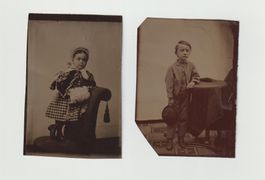 Zwei originale Ferrotypien – Kinderporträts um 1870